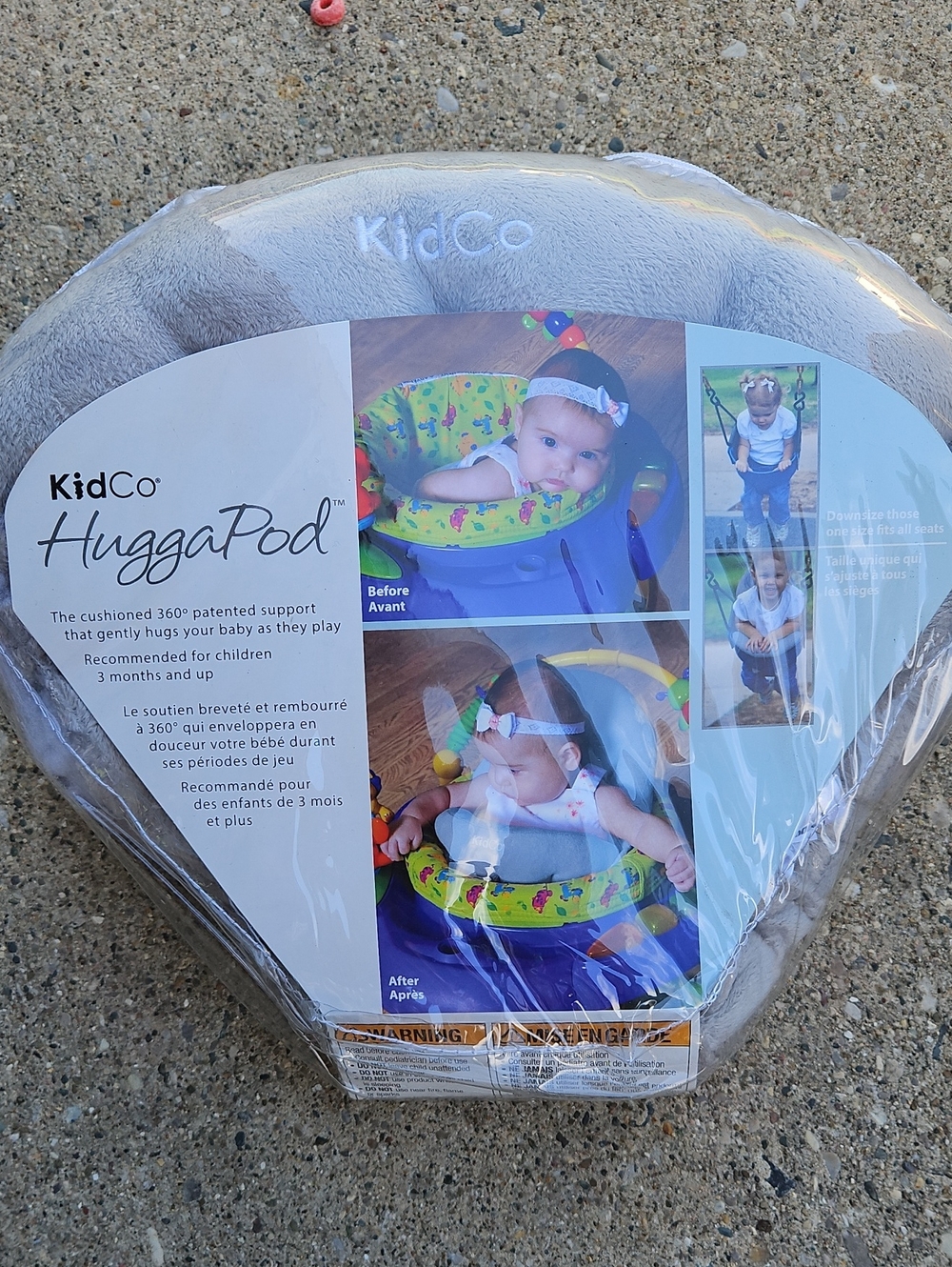 KidCo HuggaPod Infant Support Pillow - Gray Plush